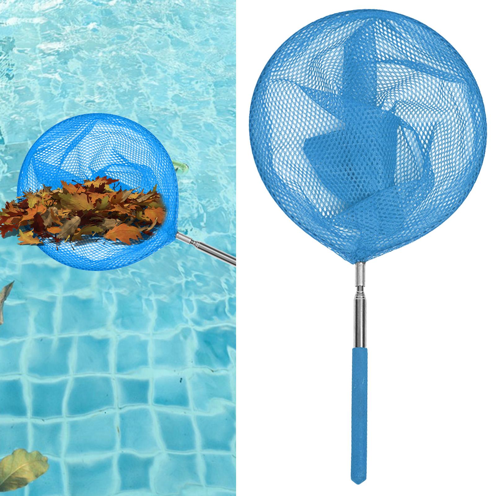 Aquarium Fish Net - Stainless steel telescopic pool cleaner net,