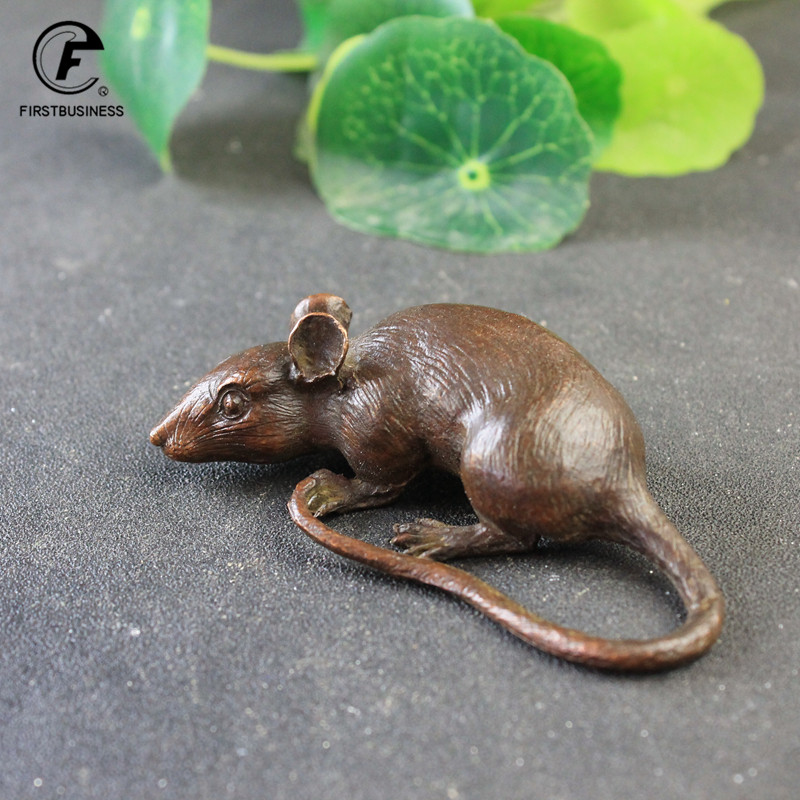 Aquarium Fish Land - Heavy Brass BIG Rat Mouse Figurines