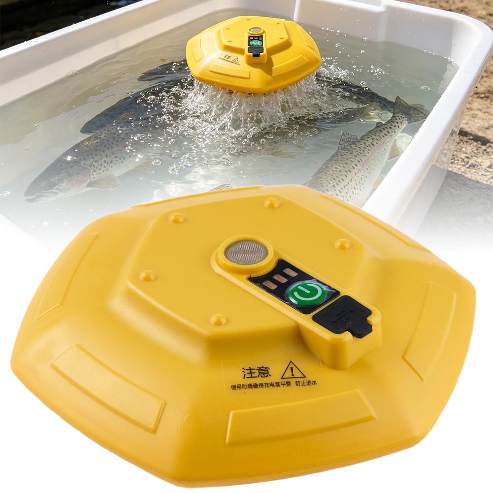 Aquarium Fish Maintenance - Wireless Rechargeable Aquarium Oxygen Pump, Floating