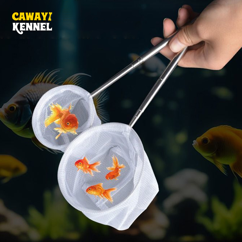 Aquarium Fish Net - Square Round Stainless Steel Handle Aquarium