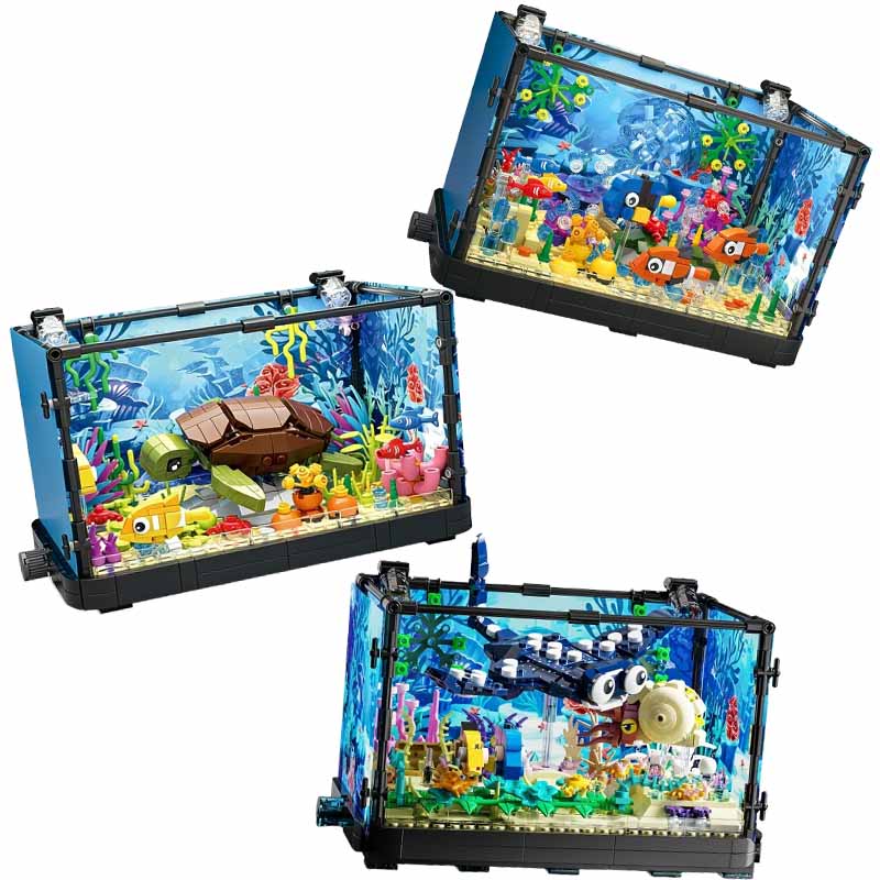 Aquarium Fish Game - Fish Tank Building Block Set with