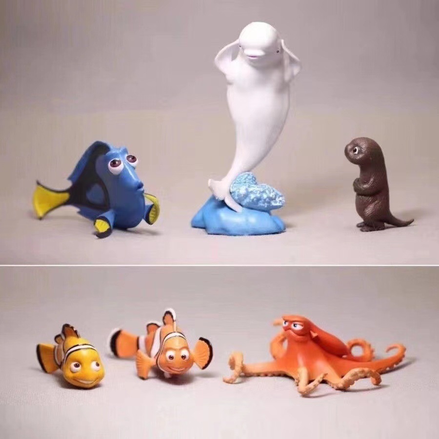 Cute 6 PC Dolls Statue World O - Aquarium Fish Dolphin recension och pris