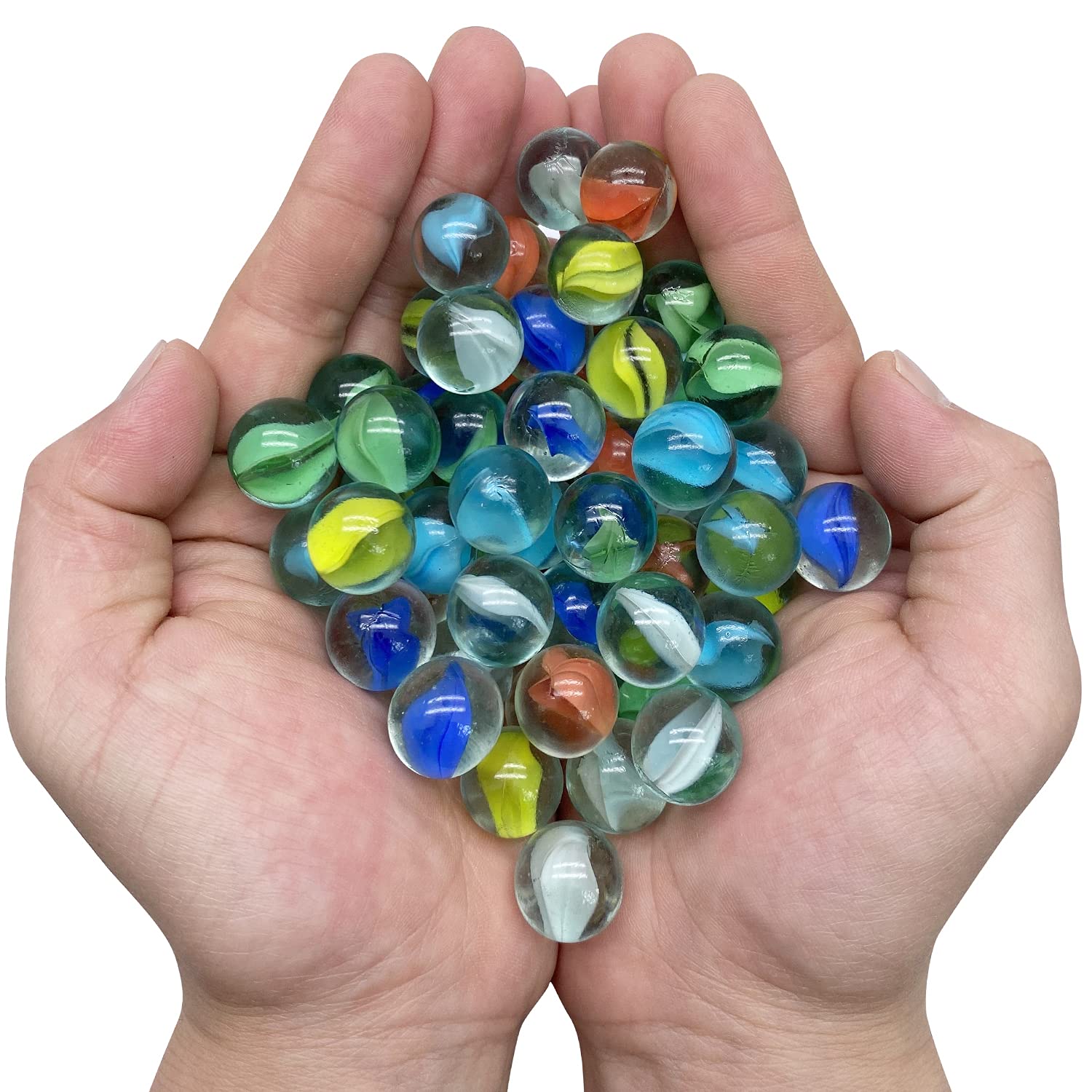 10/50PCS 25/14mm Colorful Glas - Aquarium Fish Game recension och pris
