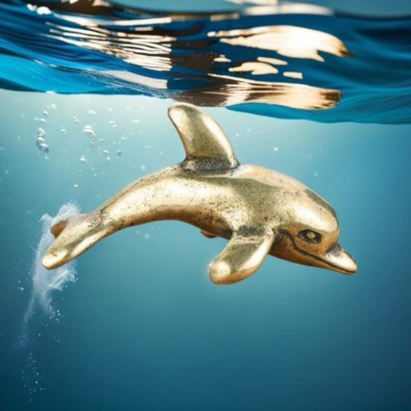 Brass Dolphin Figurine Vintage - Aquarium Fish Dolphin recension och pris