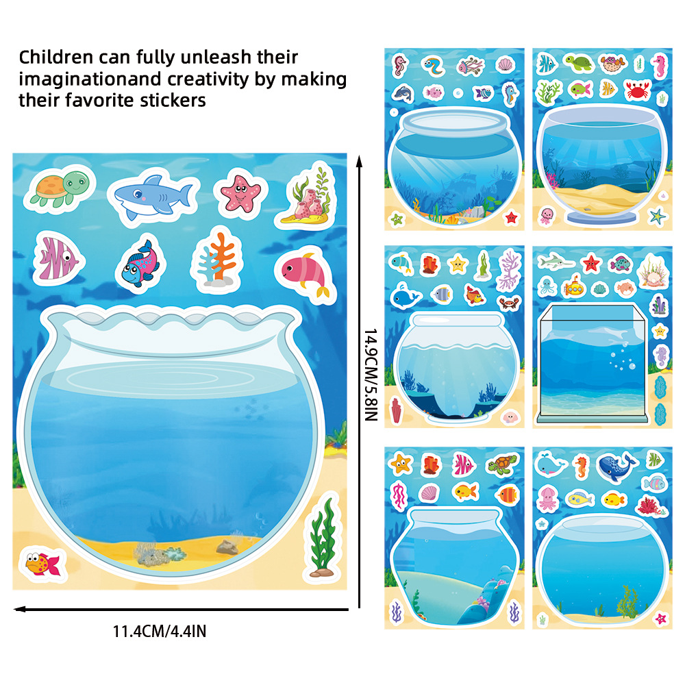 8/16Sheets Creative Fish Tank  - Aquarium Fish Game recension och pris