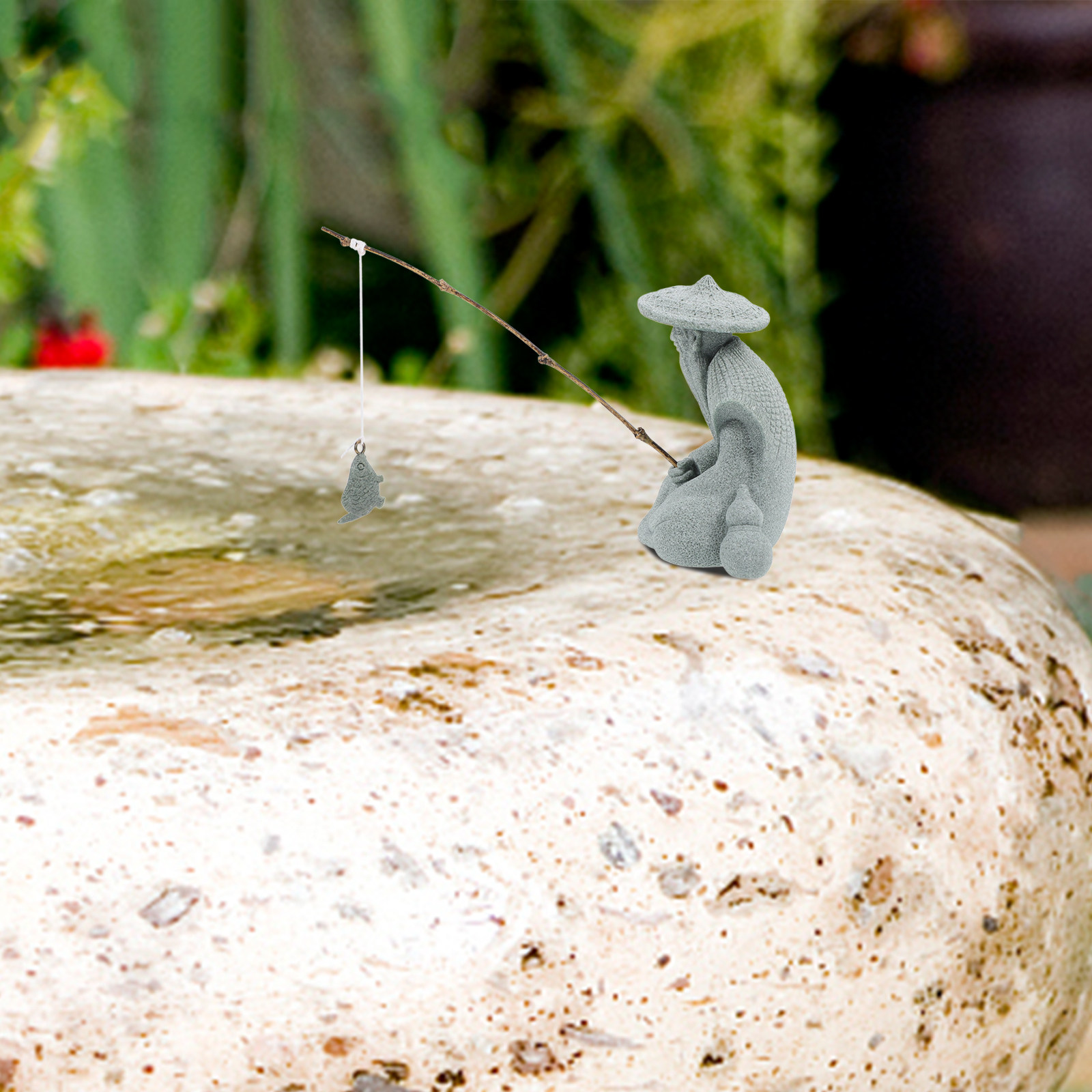 Small Resin Fisherman Statue A - Aquarium Fish Japanese recension och pris