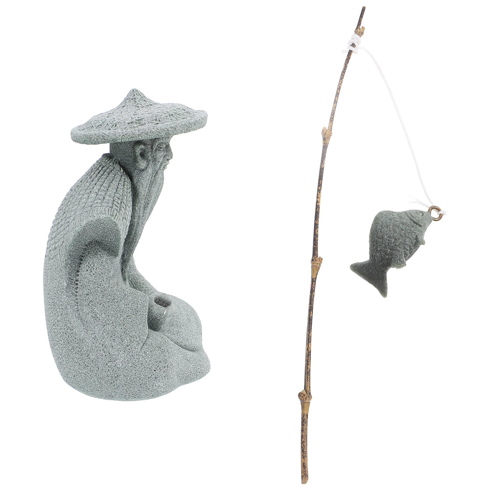 Small Resin Fisherman Statue A - Aquarium Fish Japanese recension och pris
