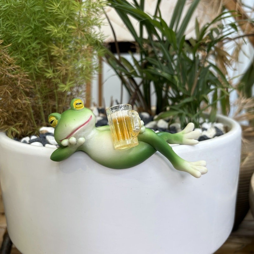 Hanging Flower Pot Edge Frog D - Aquarium Fish Land recension och pris