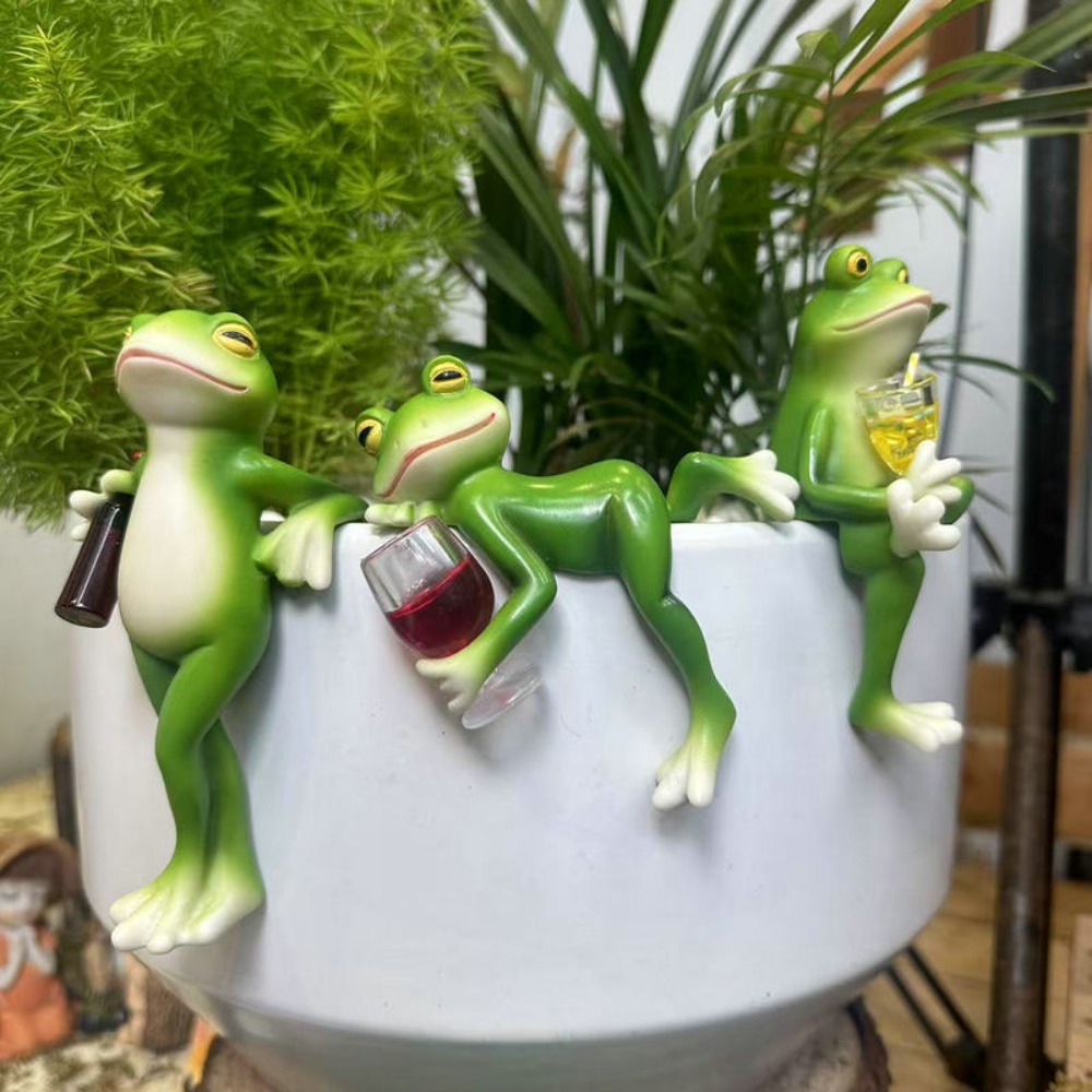 Hanging Flower Pot Edge Frog D - Aquarium Fish Land recension och pris