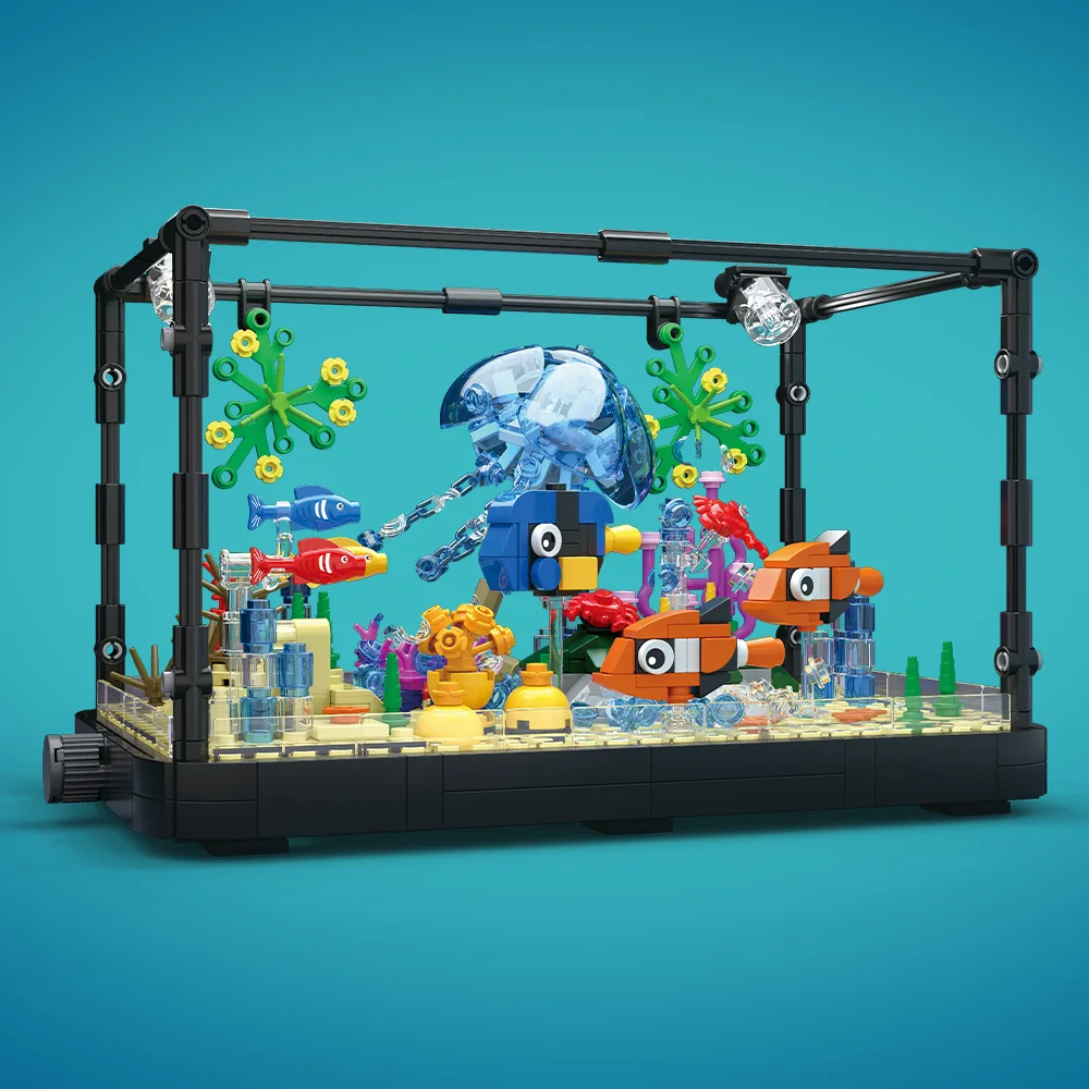 Fish Tank Building Block Set w - Aquarium Fish Game recension och pris