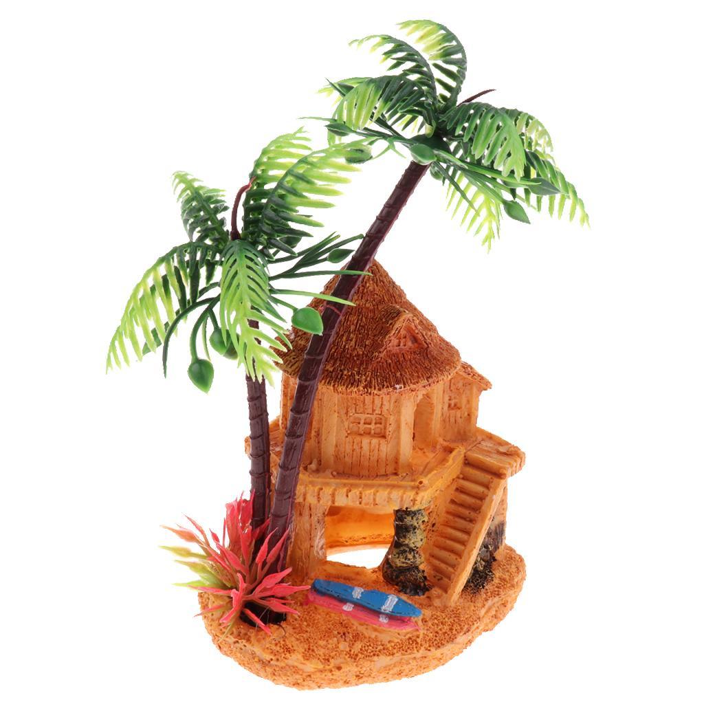Artificial Coconut Tree Hidden - Aquarium Fish Cave recension och pris