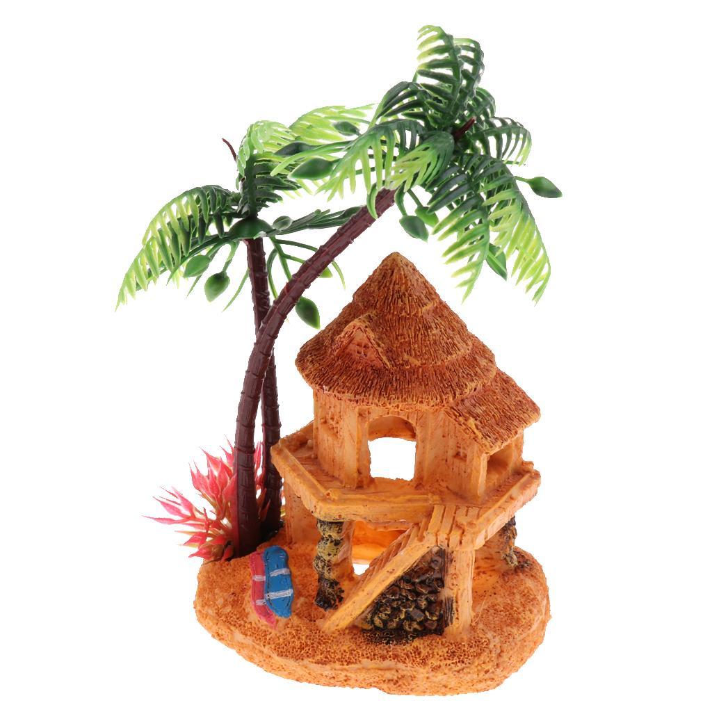 Artificial Coconut Tree Hidden - Aquarium Fish Cave recension och pris