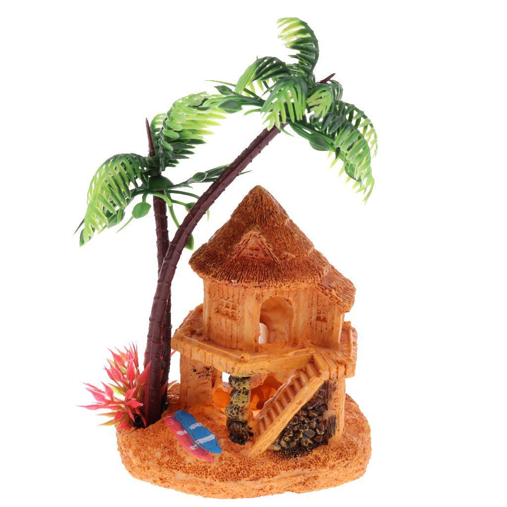 Artificial Coconut Tree Hidden - Aquarium Fish Cave recension och pris