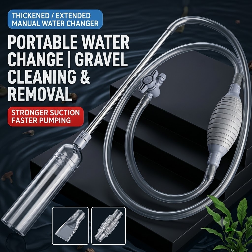 Aquarium Siphon, Manual Water  - Gravel Vacuum Cleaner recension och pris