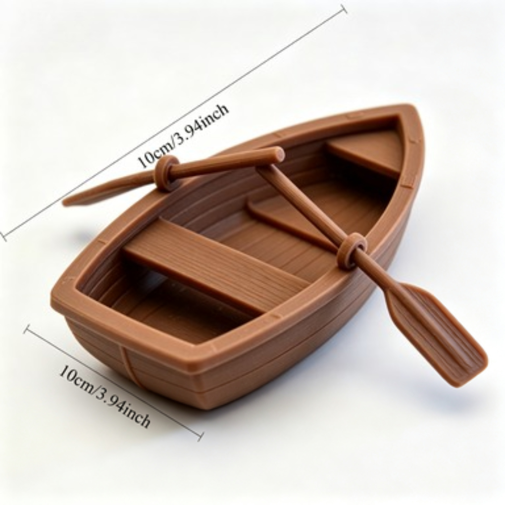 Mini Double Oar Wooden Boat Aq - Aquarium Fish Land recension och pris