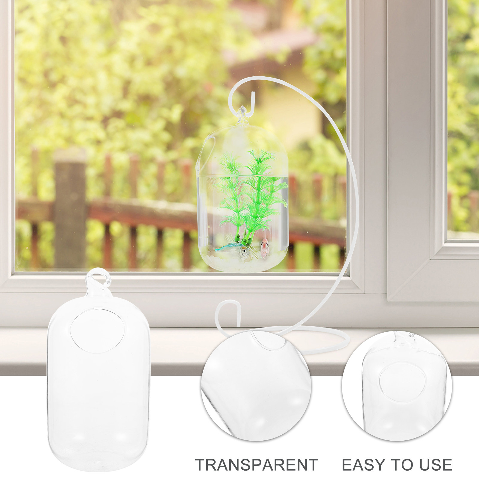Premium Transparent Glass Fish - Aquarium Fish Betta recension och pris