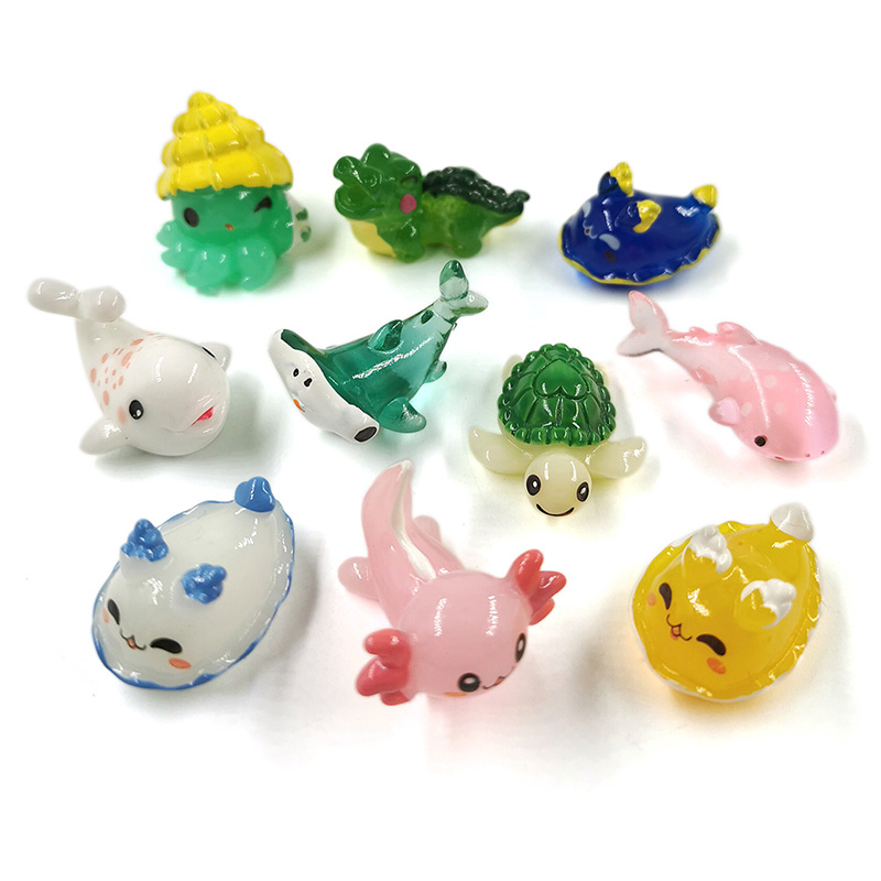 10Pcs Shark Whale Turtle Dolph - Aquarium Fish Dolphin recension och pris