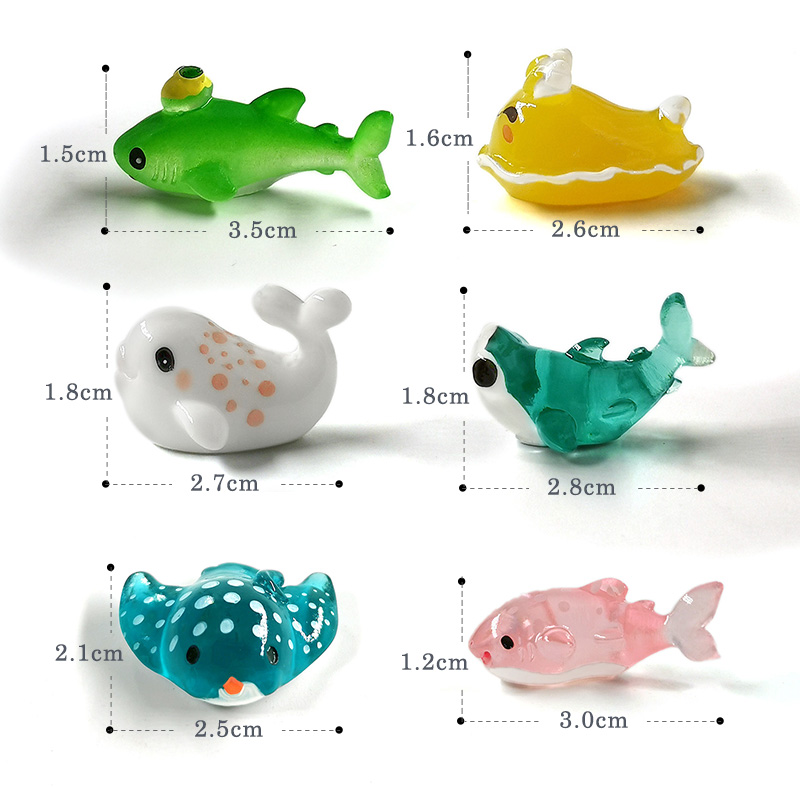 10Pcs Shark Whale Turtle Dolph - Aquarium Fish Dolphin recension och pris