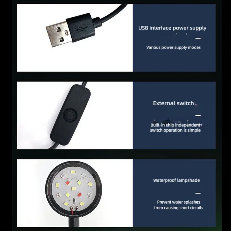 USB LED Fish Tank Clip Lamp Hi - Aquarium Fish Land recension och pris