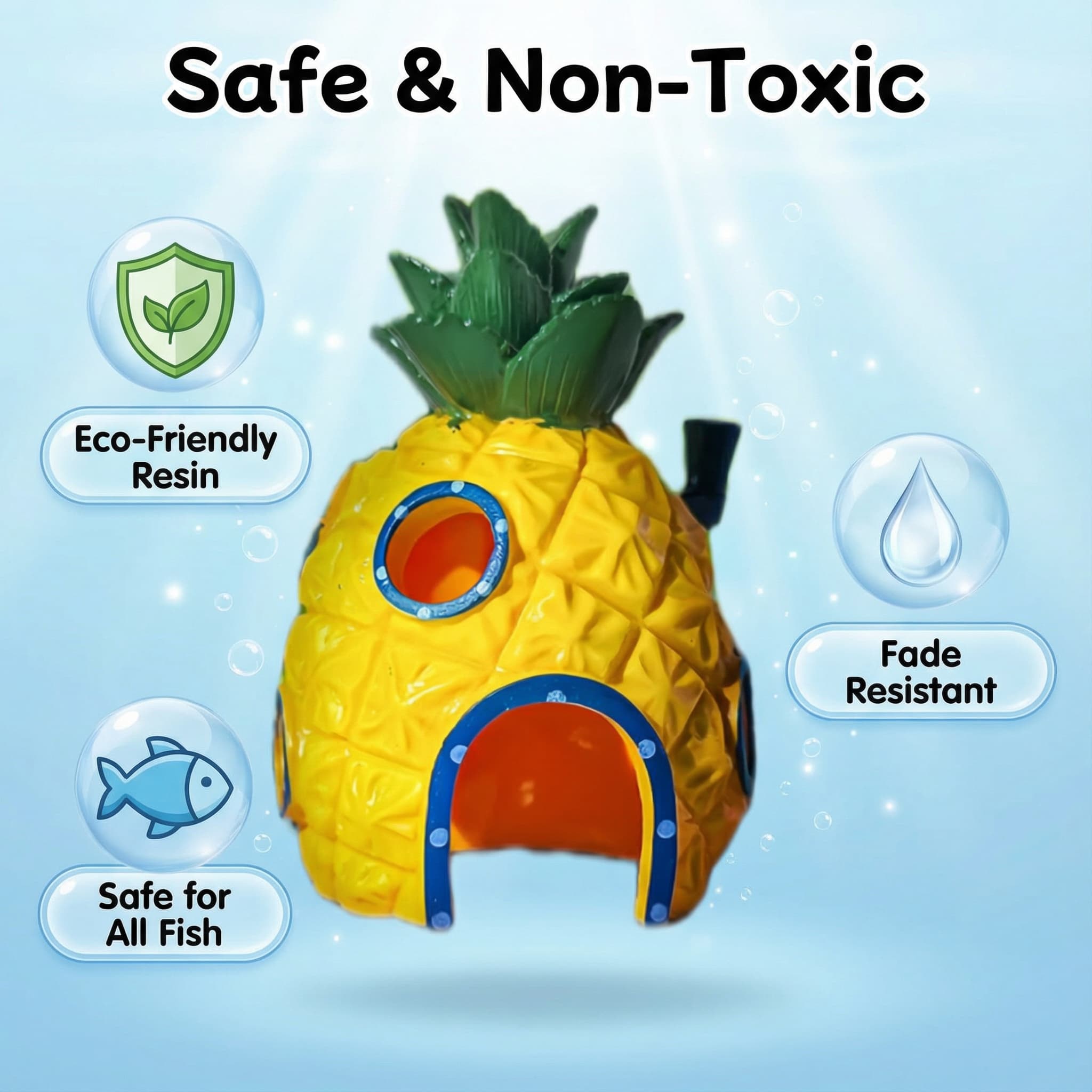 Pineapple House Aquarium Decor - Aquarium Fish Cave recension och pris