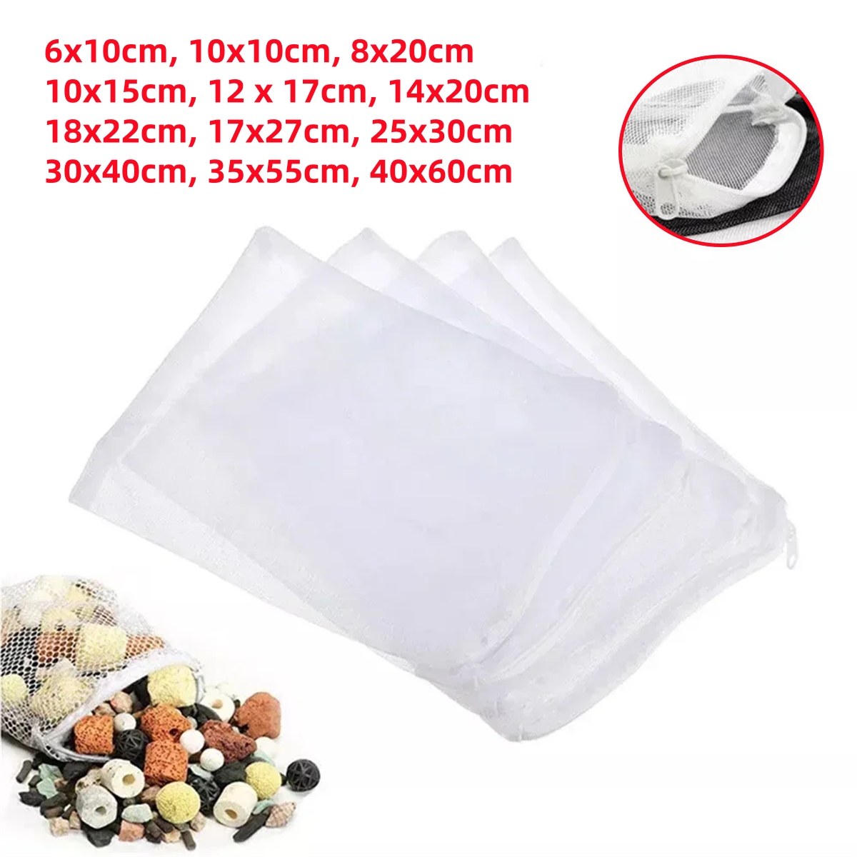 1/5Pcs Aquarium Filter Bags wi - Aquarium Fish Cave recension och pris